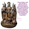 Deusa Tríplice - Resina - Dourado - Natureza Virgem, Mãe Anciã - Estatua Decoração - 26cm - 4