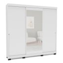 Ver imagem 2 de Roupeiro Porto 3 Portas de Correr com Espelho 217x213cm Branco 240850