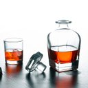 Ver imagem 2 de Garrafa Decanter Whisky Licor Conhaque Bourbon Design Norwich Conjunto com 6 Copos