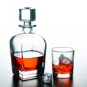 Ver imagem 1 de Garrafa Decanter Whisky Licor Conhaque Bourbon Design Norwich Conjunto com 6 Copos