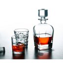 Ver imagem 3 de Garrafa Decanter Whisky Licor Conhaque Bourbon Design Norwich Conjunto com 6 Copos
