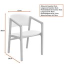Ver imagem 3 de Cadeira para Mesa de Jantar Thor 52cm Madeira Maciça | Linho Off White - Sallar Home