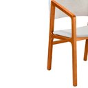 Ver imagem 4 de Cadeira para Mesa de Jantar Thor 52cm Madeira Maciça | Linho Off White - Sallar Home