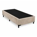 Ver imagem 1 de Base Cama Box Solteiro Suede (88x188) Reforçada - Bege