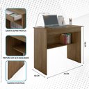 Ver imagem 3 de Mesa de Escritório Escrivaninha com 1 Gaveta para Estudo e Trabalho - Jm3 Móveis:freijó