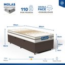 Ver imagem 3 de Cama Box Baú com Colchão de Molas Ensacadas Double Face Pillow Euro Alfa Probel Solteiro 88cm