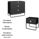 Ver imagem 6 de Comoda 02 Mesas de Cabeceira Organica Artesano Nero Preto