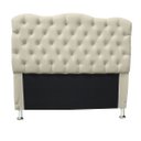 Ver imagem 1 de Cabeceira Agnes para Cama Box Casal Padrão 1.38 - Suede - Sv Decor:marfim
