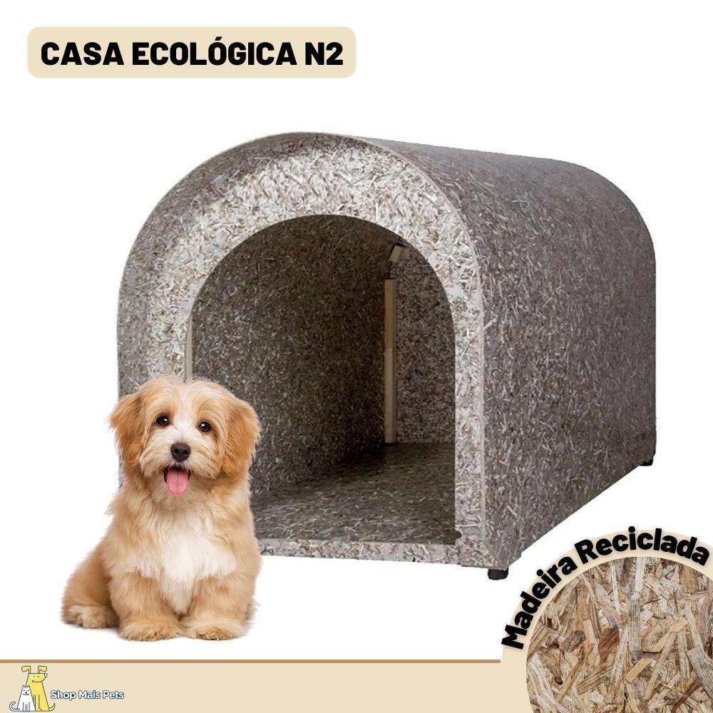 Casinha Madeira para Cachorro Cães N2 Ecológica Iglu Casa - 2