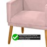 Poltrona para Penteadeira Camarim Nina Veludo Rosa Rosê Decorativa - 3