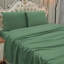Ver imagem 2 de Jogo de Cama Lençol Casal Supremo 3 Peças Micropercal 300 Fios - Verde