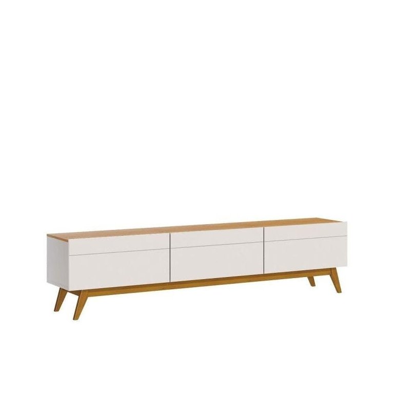 Rack Classic 3 Gavetas 180cm Imcal 11233 Off White Nature Sala
