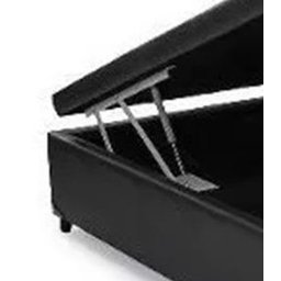 Cama Box Baú Solteirão Reforçada 108x198 Corino Preto - 3