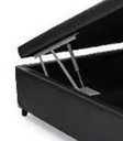 Ver imagem 3 de Cama Box Baú Solteirão Reforçada 108x198 Corino Preto