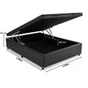 Ver imagem 2 de Cama Box Baú Solteirão Reforçada 108x198 Corino Preto