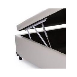 Cama Box Baú Solteirão Reforçada 108x198 Corino Bege - 3