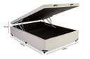 Ver imagem 2 de Cama Box Baú Solteirão Reforçada 108x198 Corino Bege