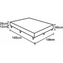 Ver imagem 3 de Base Box Viuvão Sintético Marrom 128Cm de Largura