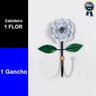 Cabideiro de Parede Cabide para Toalha 1 Gancho Flor Branca - 2