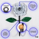 Ver imagem 3 de Cabideiro de Parede Cabide para Toalha 1 Gancho Flor Branca