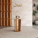 Ver imagem 6 de Mesa de Jantar Ana 135cm Redonda VIDRO18MM Cinamomo Off White com Kit 4 Cadeiras Ana Linho Bege - Va