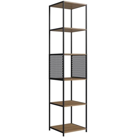 Estante 180 Cm Estilo Industrial com Tela P1023 Preto Mell Pp