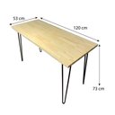 Ver imagem 6 de Mesa para Escritório de Ferro e Madeira 120cm Hairpin Industrial Tabaco e Branco