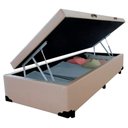 Ver imagem 3 de Cama Box Baú Solteiro Sintético Sereneprime Bege 88x188x44