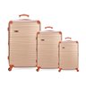 Kit 3 Malas de Viagem Champanhe Luxcel MF10226PK - 1