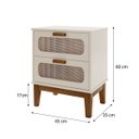 Ver imagem 3 de Mesa de Cabeceira Lateral Apoio para Despertador Santorini 45cm:off