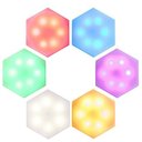 Ver imagem 3 de Luminária Hexagonal Rgb Controle Remoto 6 Unidades LED Colorido Decoraçao Sala Casa Quartos