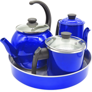 Conjunto Café 4 Peças Azul