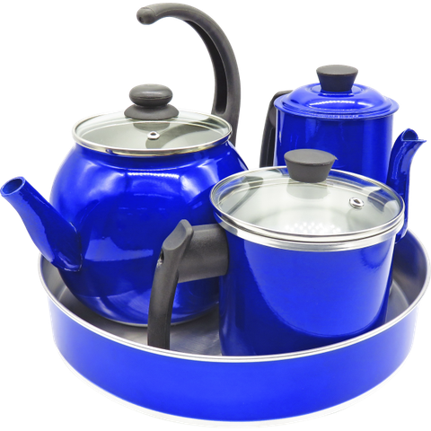 Conjunto Café 4 Peças Azul