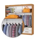 Ver imagem 6 de Guarda-roupa Casal Genova 6 Portas 4 Gavetas Cinamomo/off White - Carioca Móveis