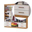 Ver imagem 5 de Guarda-roupa Casal Genova 6 Portas 4 Gavetas Cinamomo/off White - Carioca Móveis