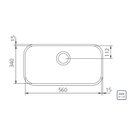 Ver imagem 1 de Cuba Retangular Aco Inox 56x34 Ab Tramontina