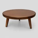 Ver imagem 6 de Mesa de Centro Redonda para Sala Madeira Maciça 54cm Castanho