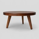 Ver imagem 2 de Mesa de Centro Redonda para Sala Madeira Maciça 54cm Castanho