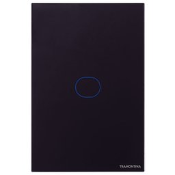 Interruptor Touch Wi-Fi Smart Tramontina Preto com 1 Canal - 1 Interruptor Touch Wi-Fi Smart Tramontina Preto com 1 Canal - 1