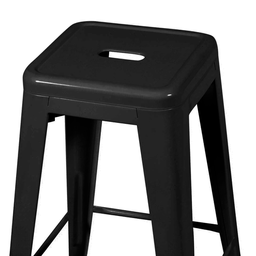 Banqueta Alta Tolix Iron Design Industrial Preta - 3