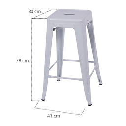 Banqueta Alta Tolix Iron Design Industrial Preta - 4