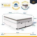 Ver imagem 4 de Cama Box Baú com Colchão de Molas Ensacadas Pillow Top Neve Queen 158cm