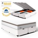 Ver imagem 2 de Cama Box Baú com Colchão de Molas Ensacadas Pillow Top Neve Queen 158cm