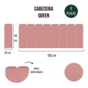 Ver imagem 4 de Cabeceira Queen Estofada Modulada Veludo Rosê Bms