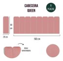 Ver imagem 4 de Cabeceira Queen Estofada Modulada Veludo Rosê Bms