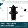 Valvula Preta 7/8 Inox Banheiro Ralo Lavatorio  Pia Louça Cuba preto - 2