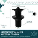 Ver imagem 2 de Valvula Preta 7/8 Inox Banheiro Ralo Lavatorio Pia Louça Cuba preto