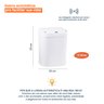 LIXEIRA INTELIGENTE QUADRADA 12L BRANCA - OIKOS - 2