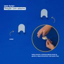 Ver imagem 4 de KIT 2 GANCHOS DUPLOS DE METAL CINZA COM ADESIVO - OIKOS