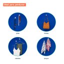 Ver imagem 5 de KIT 2 GANCHOS DUPLOS DE METAL CINZA COM ADESIVO - OIKOS